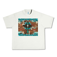 Pistachio gemstone and cross with cowhide Urban Heavy Tee - Artiststas