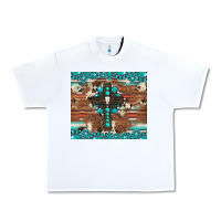 White gemstone and cross with cowhide Urban Heavy Tee - Artiststas