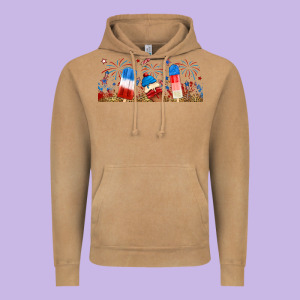 Fourth Of July Popsicle Vintage Hoodie Designed By Ranaportraitstore