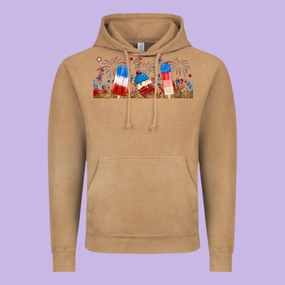 Fourth Of July Popsicle Vintage Hoodie Designed By Ranaportraitstore