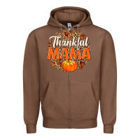 Chestnut Thankful Mama Zipper Hoodie - MaliasSmallBusiness