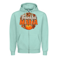 Seafoam Thankful Mama Zipper Hoodie - MaliasSmallBusiness