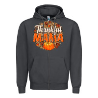 Smoke Thankful Mama Zipper Hoodie - MaliasSmallBusiness