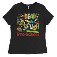 Black ready to crush pre school Ladies Tee - texasbilliewilder