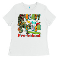 White ready to crush pre school Ladies Tee - texasbilliewilder