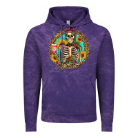 Cloud Purple western skeleton coffee sunflowers Vintage Hoodie - Artiststas
