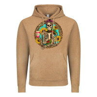 Vintage Camel western skeleton coffee sunflowers Vintage Hoodie - Artiststas