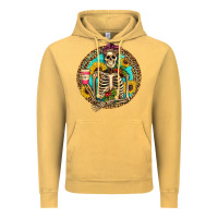Western Skeleton Coffee Sunflowers Vintage Hoodie | Teevron