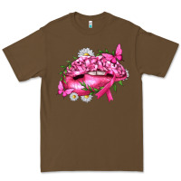 Cacao Breast Cancer with Ribbon Pink Lips Premium Tee - texasbilliewilder