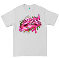 Dove Grey Breast Cancer with Ribbon Pink Lips Premium Tee - texasbilliewilder