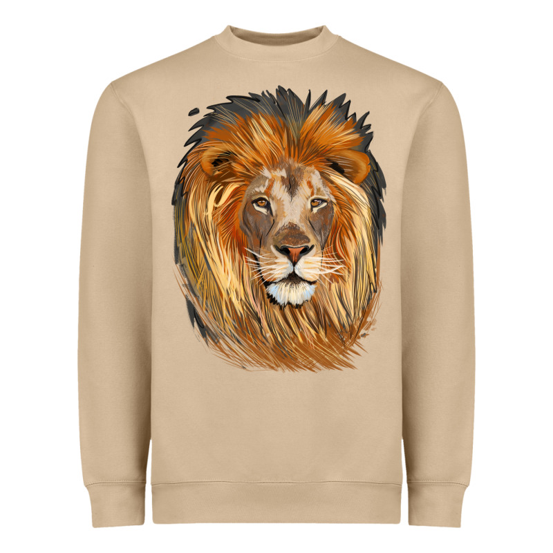 Lion Head Heavyweight Sweatshirt by LillyAllenDesigns | Teevron