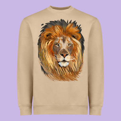 Lion Head Heavyweight Sweatshirt Designed By Lillyallendesigns