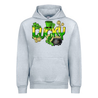 Heather Grey Lucky St. Patrick's Day Urban Hoodie - HowdyJamesFarm