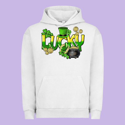 Lucky St. Patrick's Day Urban Hoodie Designed By Howdyjamesfarm