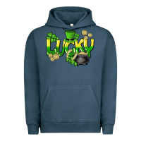 Pigment Midnight Navy Lucky St. Patrick's Day Urban Hoodie - HowdyJamesFarm