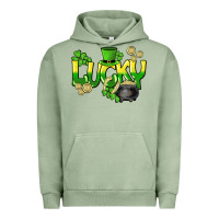 Pigment Oil Green Lucky St. Patrick's Day Urban Hoodie - HowdyJamesFarm