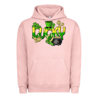 Pigment Salmon Lucky St. Patrick's Day Urban Hoodie - HowdyJamesFarm