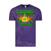 Cloud Purple shamrock queen crown leopard glitter Vintage Tee - Artiststas