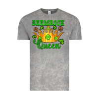 Cloud Rock shamrock queen crown leopard glitter Vintage Tee - Artiststas