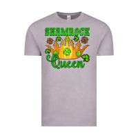 Vintage Zinc shamrock queen crown leopard glitter Vintage Tee - Artiststas