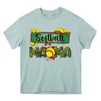 Arona softball mama with leopard Heavy Core Tee - Zillion Design Studio