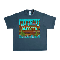 Midnight Navy blessed annd cactus with gemstone tumbler Urban Heavy Tee - Artiststas