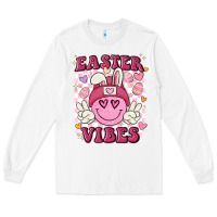 White Easter vibes Long Sleeve Tee - MaliasSmallBusiness