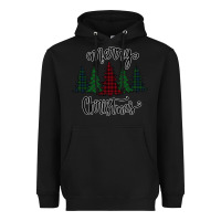 Black Merry Christmas Trees Heavyweight Hoodie - Bettercallsaul