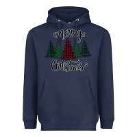 Navy Merry Christmas Trees Heavyweight Hoodie - Bettercallsaul