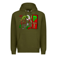 Army Green Christmas Character Nurse Premium Hoodie - NancyCooperArtShop