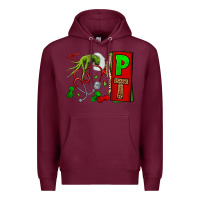 Burgundy Christmas Character Nurse Premium Hoodie - NancyCooperArtShop
