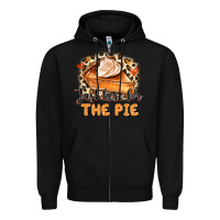 Black Just Here For The Pie Zipper Hoodie - MaliasSmallBusiness
