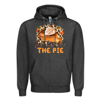 Charcoal Heather Just Here For The Pie Zipper Hoodie - MaliasSmallBusiness
