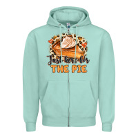 Seafoam Just Here For The Pie Zipper Hoodie - MaliasSmallBusiness