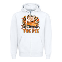 White Just Here For The Pie Zipper Hoodie - MaliasSmallBusiness