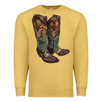 Antique Gold cowgirl boots Premium Sweatshirt - RanaPortraitStore