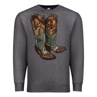 Charcoal Heather cowgirl boots Premium Sweatshirt - RanaPortraitStore