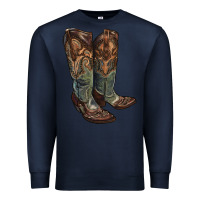 Navy cowgirl boots Premium Sweatshirt - RanaPortraitStore
