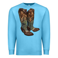 Ocean Blue cowgirl boots Premium Sweatshirt - RanaPortraitStore