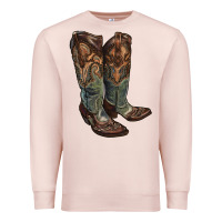 Pale Pink cowgirl boots Premium Sweatshirt - RanaPortraitStore