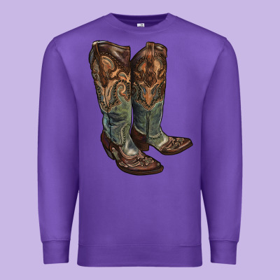 Cowgirl Boots Premium Sweatshirt Designed By Ranaportraitstore