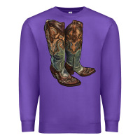 Purple cowgirl boots Premium Sweatshirt - RanaPortraitStore