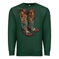 Sports Green cowgirl boots Premium Sweatshirt - RanaPortraitStore