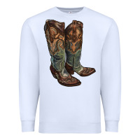 White cowgirl boots Premium Sweatshirt - RanaPortraitStore