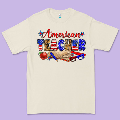 American Teacher Premium Tee Designed By Zillion Design Studio