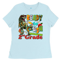 Baby Blue ready to crush second grade Ladies Tee - texasbilliewilder