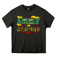 Asphalt softball granny with leopard Heavy Core Tee - Zillion Design Studio