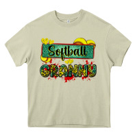 Mossy softball granny with leopard Heavy Core Tee - Zillion Design Studio