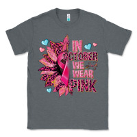 Charcoal Heather In october we wear pink Classic Tee - NancyCooperArtShop