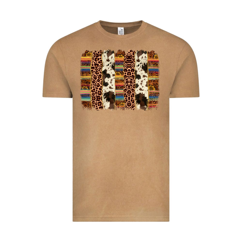 Serape Sunflower Cowhide Leopard Brushstroke Vintage Tee by AdoDesignShop | Teevron